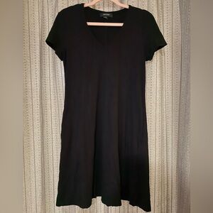 Karen Kane Black Short-Sleeve V-Neck Mini Dress